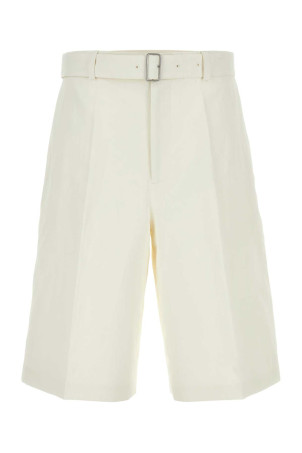 Ivory linen bermuda shorts JIL SANDER (J22KA0119J60001)