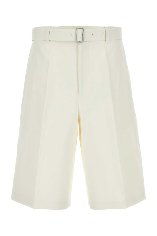 Ivory linen bermuda shorts JIL SANDER (J22KA0119J60001)