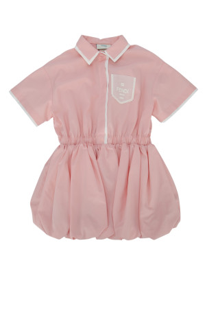 DRESS POPELINE ROSA PEONY FENDI KIDS (JFB865AEXZ)