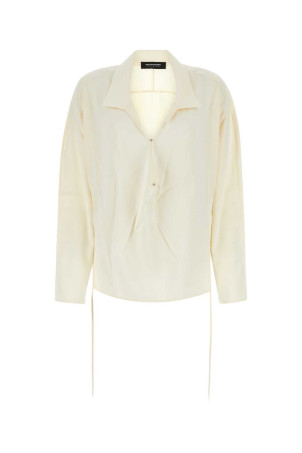 Ivory satin shirt Beige KIKO KOSTADINOV (KKWSS23SH0130)
