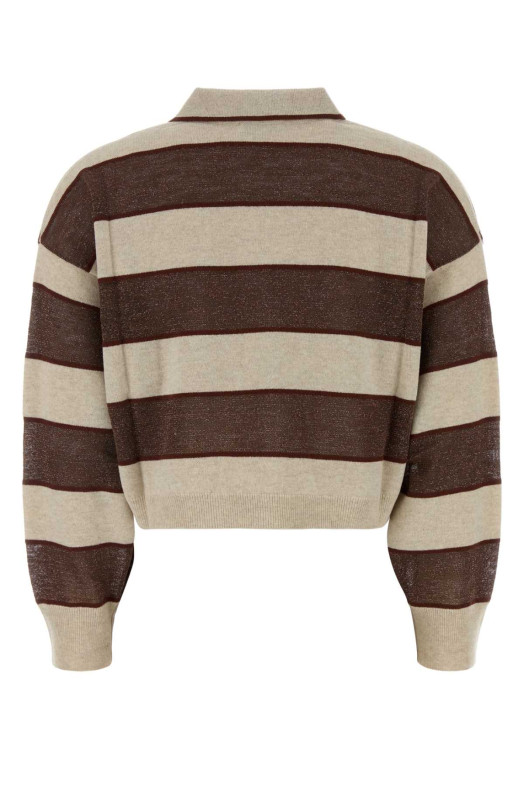 Embroidered wool blend polo shirt BRUNELLO CUCINELLI (M16221605)