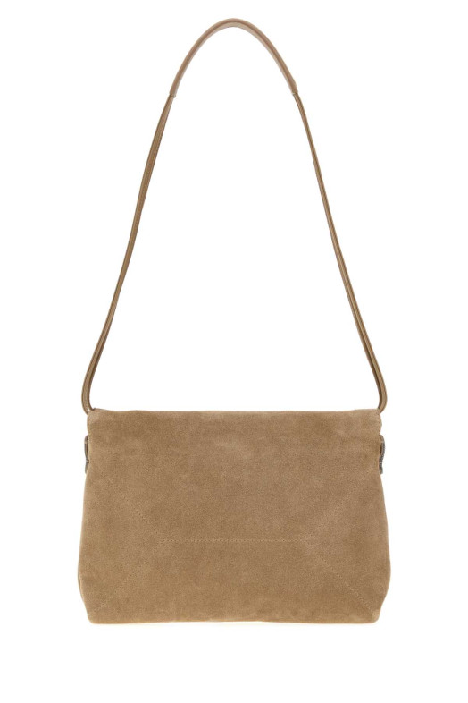 Beige suede shoulder bag BRUNELLO CUCINELLI (MBDLD2808)