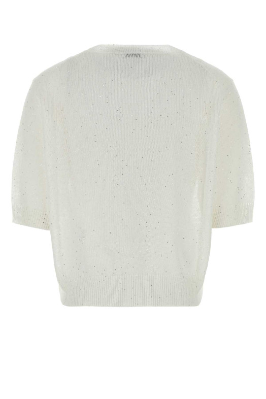 White linen blend sweater Beige BRUNELLO CUCINELLI (MDT746400)