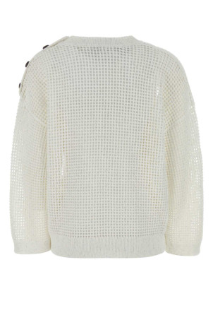White crochet sweater BRUNELLO CUCINELLI (MDV762120)