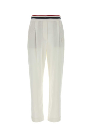 White cotton blend joggers BRUNELLO CUCINELLI (MG927P9194)