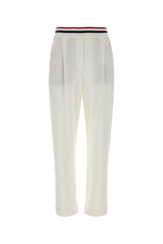 White cotton blend joggers BRUNELLO CUCINELLI (MG927P9194)