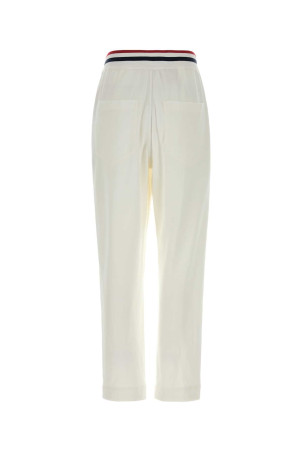 White cotton blend joggers BRUNELLO CUCINELLI (MG927P9194)