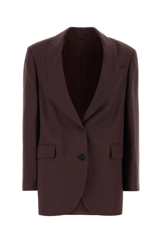 Aubergine viscose blend blazer BRUNELLO CUCINELLI (MH1267291)