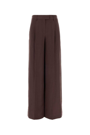 Aubergine viscose blend wide-leg pant BRUNELLO CUCINELLI (MH126P8884)