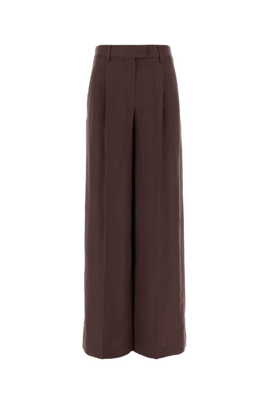 Aubergine viscose blend wide-leg pant BRUNELLO CUCINELLI (MH126P8884)