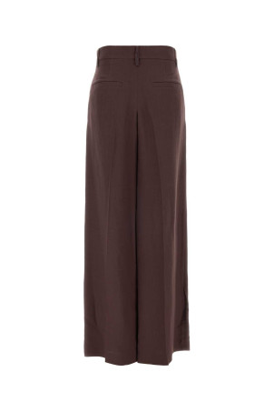 Aubergine viscose blend wide-leg pant BRUNELLO CUCINELLI (MH126P8884)