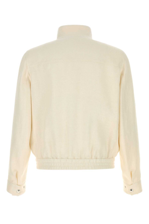 Ivory silk blend jacket BRUNELLO CUCINELLI (MZ4036580)