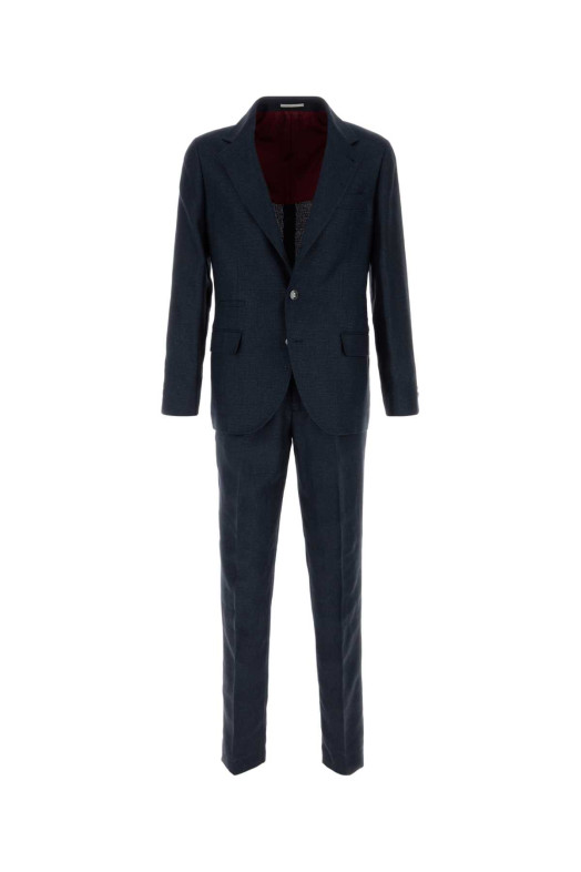 Navy blue silk blend suit BRUNELLO CUCINELLI (MZ403LDTH5)