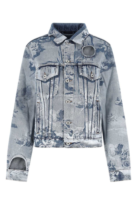 Printed denim jacket OFF WHITE (OWYE027S23DEN003)