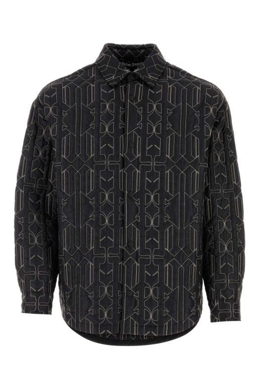 Embroidered nylon padded shirt PALM ANGELS (PMEA251E23FAB001)