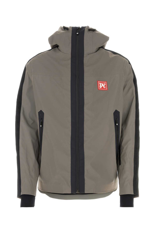 Silver polyester ski jacket PALM ANGELS (PMKP003R24FAB001)