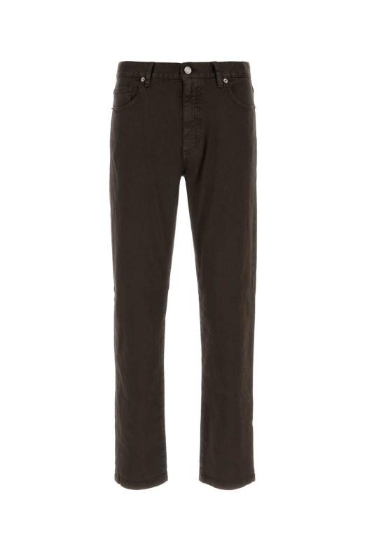 Brown stretch linen blend pant ZEGNA (RUHP16A3CITY)