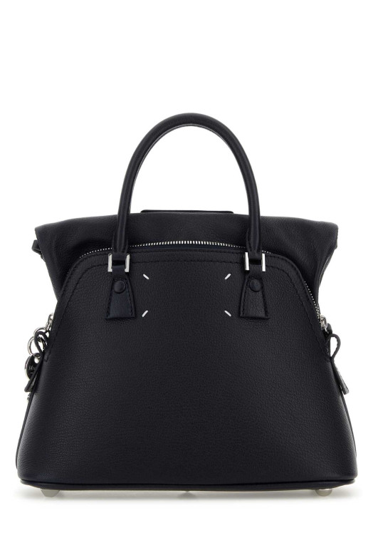 Navy blue leather mini 5AC handbag MAISON MARGIELA (SB1WG0037P5348)