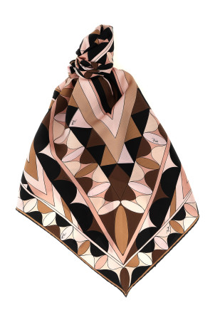 Треугольный шарф розового цвета EMILIO PUCCI 6HGB606HC211