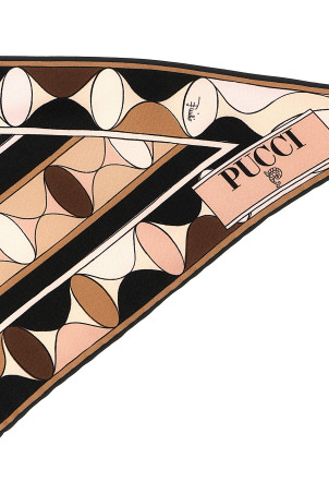Треугольный шарф розового цвета EMILIO PUCCI 6HGB606HC211