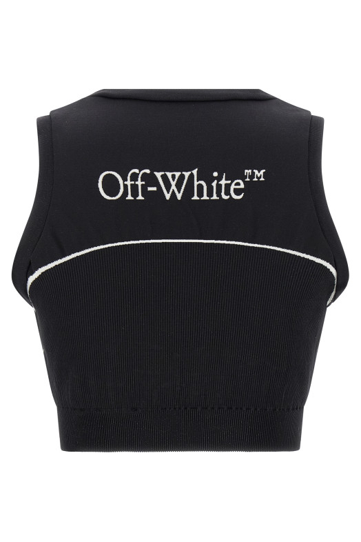 'Off-White™' sports top Black