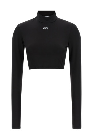 'Off Stamp' crop top Black