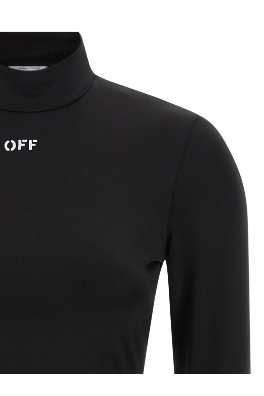 'Off Stamp' crop top Black