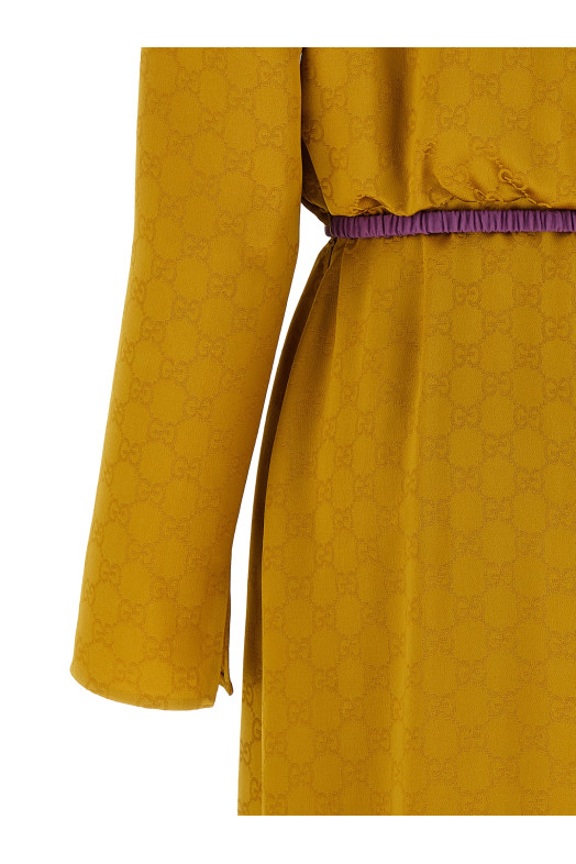 Платье Jacquard «GG», желтое 853070ZAQKJ2002