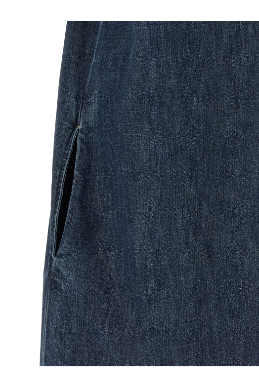 Valentino Garavani Chambray 'VLogo' denim dress Blue