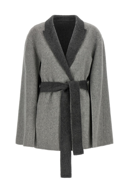Кардиган с рукавами-накидками, серый ALBERTA FERRETTI A060666572509