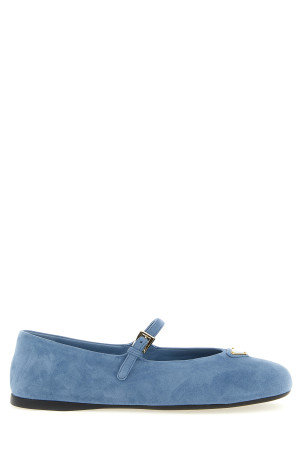 Балетки із замші, СИНІ PRADA 1F793NF005008F0637