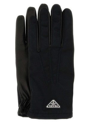 Black nylon and nappa leather gloves Black PRADA (2GG7952DWB)