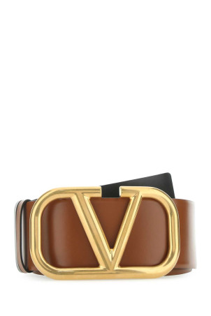 Brown leather VLogo Signature reversible belt VALENTINO GARAVANI (3W2T0S10ZFR)