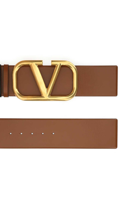 Brown leather VLogo Signature reversible belt VALENTINO GARAVANI (3W2T0S10ZFR)