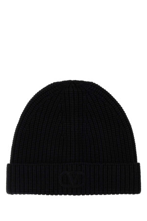 Black wool beanie hat Black VALENTINO GARAVANI (5Y2HB01LIND)