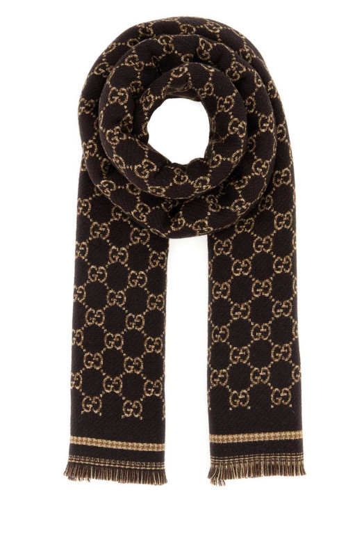 Шарф GG с жаккардовым узором GUCCI (8362644G386)