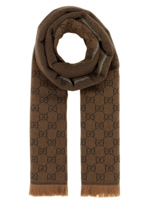 Camel wool scarf GUCCI (8531774G200)