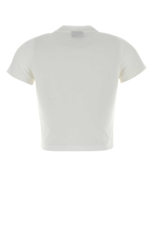 Белая футболка из хлопковой смеси GUCCI (865017XJHT1)
