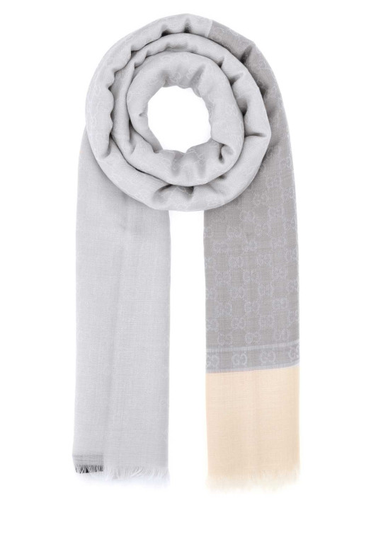 Embroidered cashmere blend scarf GUCCI (8705353GA41)