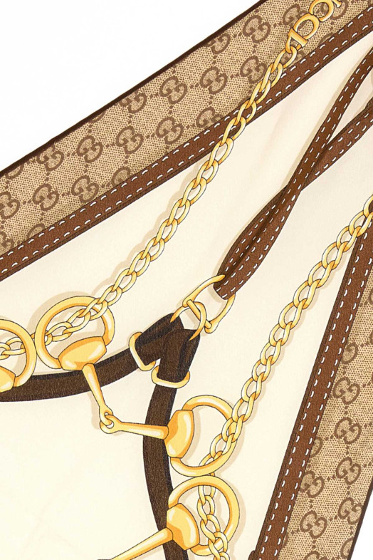Printed silk belt GUCCI (8749763G005)