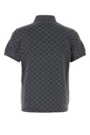 Grey GG knit polo shirt GUCCI (875483XKFMB)