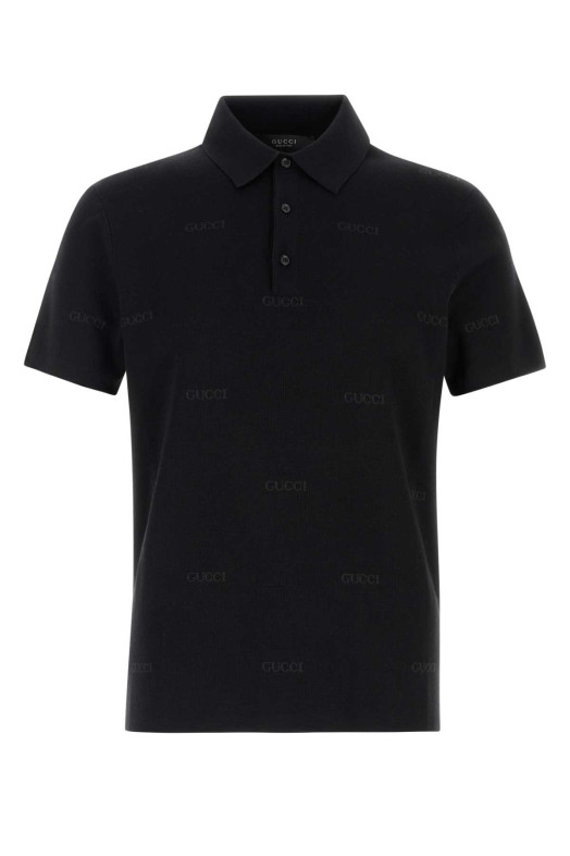 Embroidered wool blend polo shirt GUCCI (875492XKFPE)