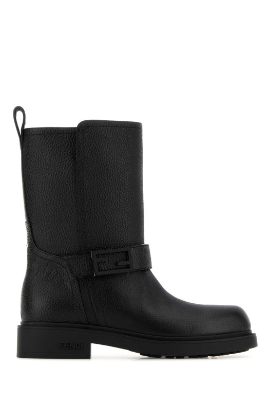 Черные кожаные сапоги Fendi Filo, черные FENDI (8T8892TDK)