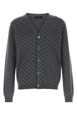 Embroidered wool blend cardigan GUCCI (A0027KXKFMB)