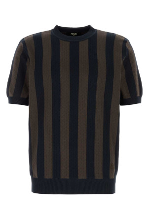 Embroidered knit t-shirt FENDI (FZY443AY3U)