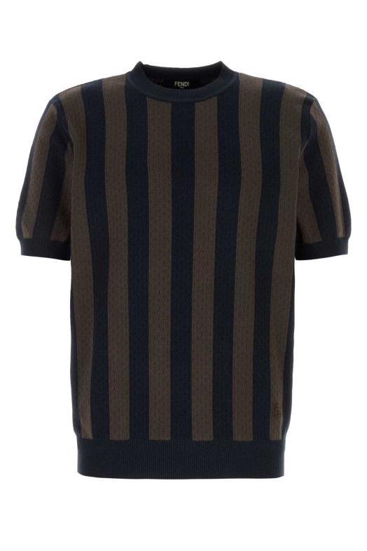 Embroidered knit t-shirt FENDI (FZY443AY3U)
