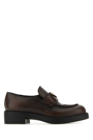 Dark brown leather loafers PRADA (1D246MFG0503KY8)