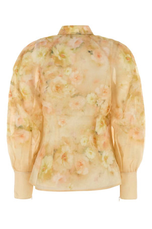 Printed linen blend Crush shirt ZIMMERMANN (2339TR251)