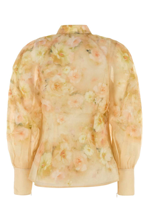 Printed linen blend Crush shirt ZIMMERMANN (2339TR251)