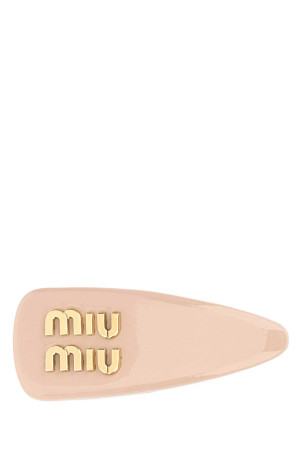 Powder pink leather hair clip MIU MIU (5IF092069)